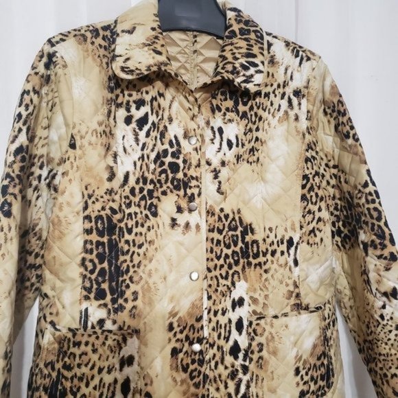 Dana Buchman Animal Leopard Cheetah Print Blazer Size XL - Picture 2 of 8